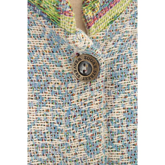 Vintage Sugar Street Weavers Womens Size Medium Floral Tapestry Jacket Button Up - Picture 8 of 13